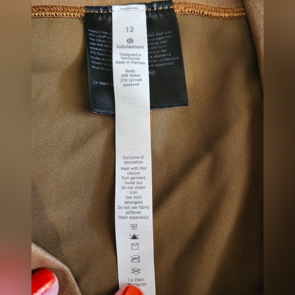 Lululemon Wunder Under High-Rise Tight *Foil 28" Matte Copper Foil Size 12 NWOT - Picture 6 of 9